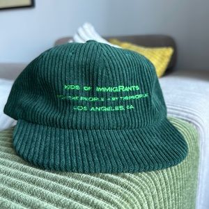 Kids of Immigrants Green Corduroy Cap